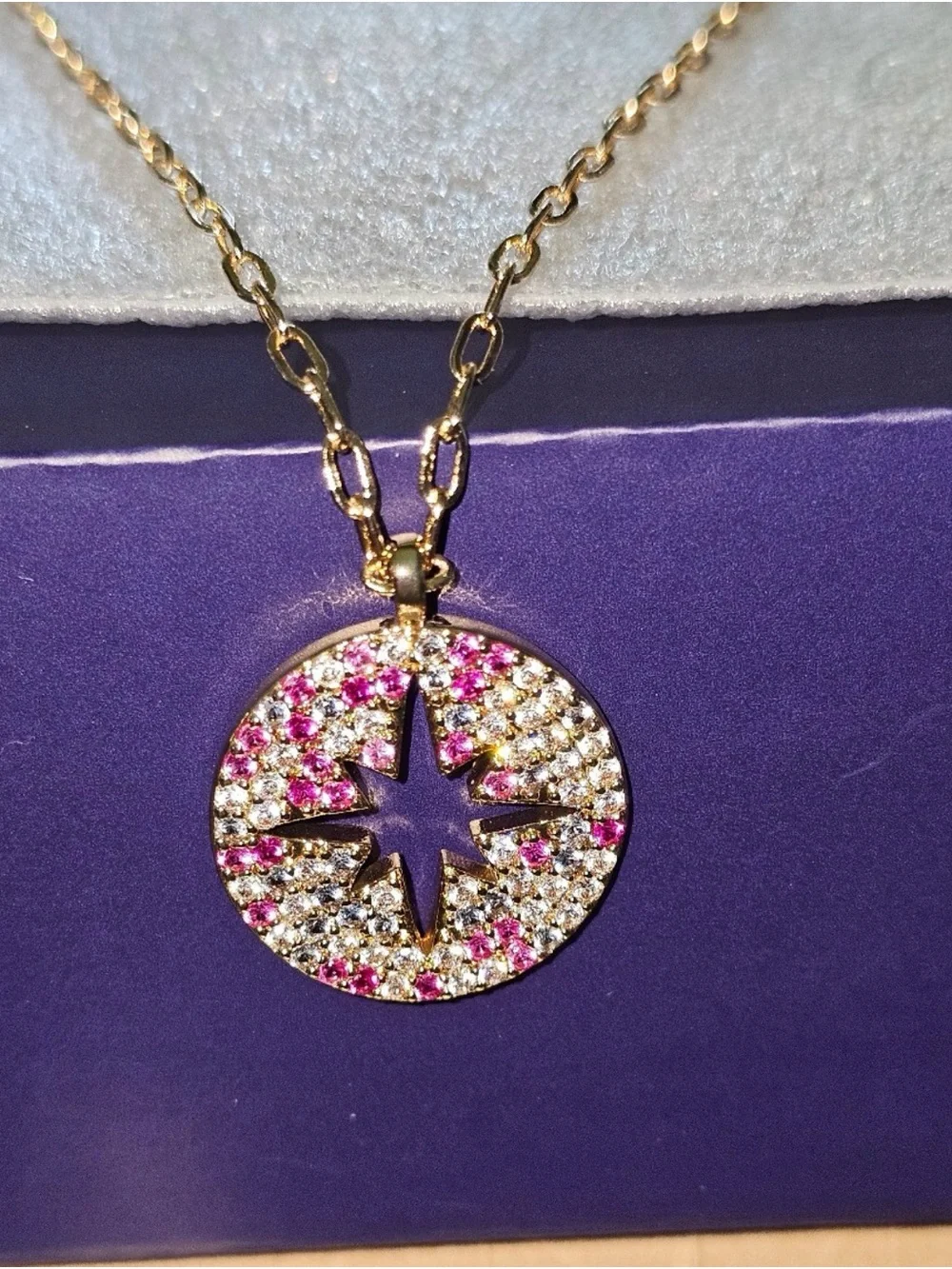 Park Lane July Sparkle Box Gold-Tone Multicolor Pixie Pendant Hoop Earring Set